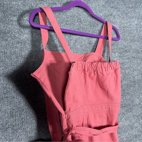 Gap Women’s 14 Pink Apron Dress Linen Cotton Teacher 90s Y2K - Picture 6 of 16